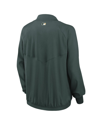 Nike Women's  Green Oakland Athletics Authentic Collection Team Raglan Performance Full-zip Jacket In Green