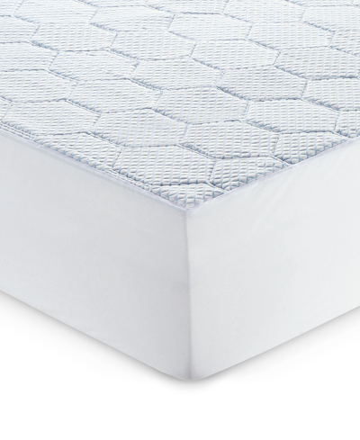 Vibe Cooling Quilted Memory Foam Mattress Pad, King In White