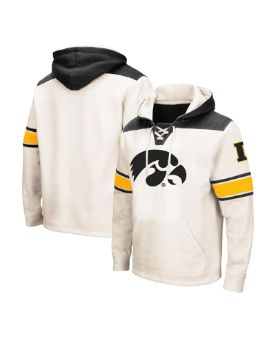 Shop Colosseum Men's  Cream Iowa Hawkeyes Big And Tall Hockey Lace-up Pullover Hoodie