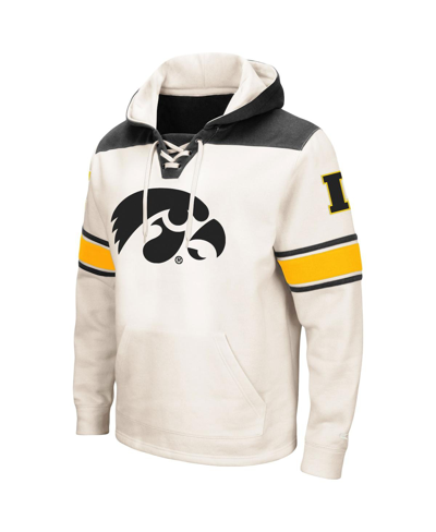 Shop Colosseum Men's  Cream Iowa Hawkeyes Big And Tall Hockey Lace-up Pullover Hoodie