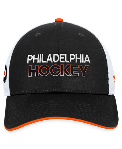 Shop Fanatics Men's  Black Philadelphia Flyers Authentic Pro Rink Trucker Adjustable Hat