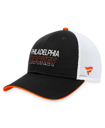 Shop Fanatics Men's  Black Philadelphia Flyers Authentic Pro Rink Trucker Adjustable Hat