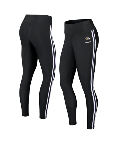 Wear By Erin Andrews Black Baltimore Ravens Color Block Leggings In Black