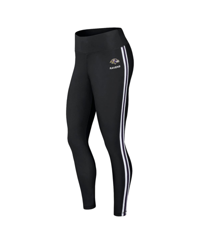 Wear By Erin Andrews Black Baltimore Ravens Color Block Leggings In Black