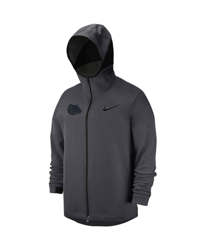 Shop Nike Men's  Anthracite Gonzaga Bulldogs Tonal Showtime Full-zip Hoodie Jacket