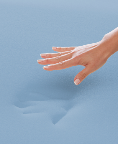 Vibe 4" Wave Convoluted Gel Memory Foam Mattress Topper, Twin Xl In Blue