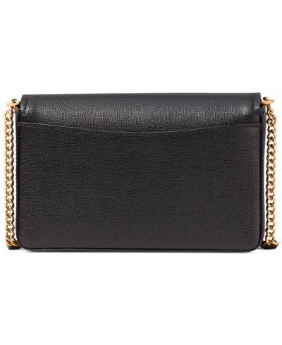 Shop Kate Spade Morgan Saffiano Leather Flap Chain Wallet In Black