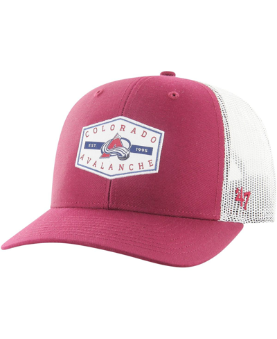 Shop 47 Brand Men's ' Burgundy Colorado Avalanche Convoy Trucker Adjustable Hat