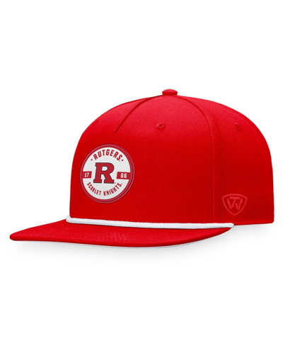 Shop Top Of The World Men's  Red Rutgers Scarlet Knights Bank Hat