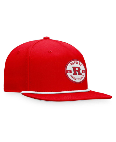 Shop Top Of The World Men's  Red Rutgers Scarlet Knights Bank Hat
