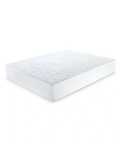 Vibe Cooling Quilted Memory Foam Mattress Pad In White