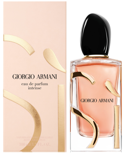 Shop Giorgio Armani Armani Beauty Si Eau De Parfum Intense, 3.3 Oz., A Macy's Exclusive In No Color