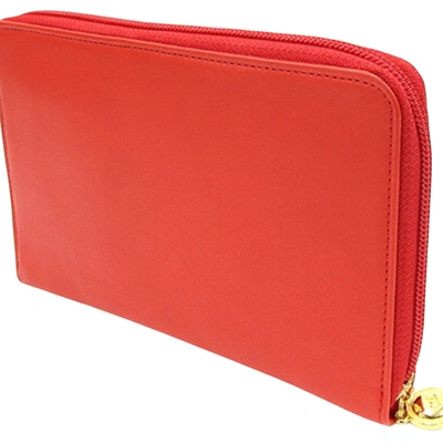 Shop Dior Cd Red Leather Wallet  ()