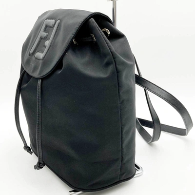 Shop Fendi Black Synthetic Backpack Bag ()