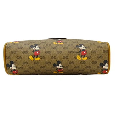 Shop Gucci Disney X  Beige Canvas Shoulder Bag ()