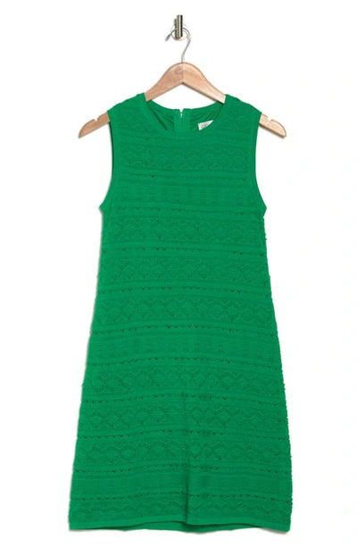 Shop Eliza J Sleeveless Crochet Shift Dress In Green