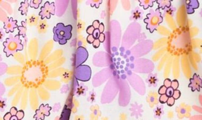 Shop Zunie Kids' Smocked Tank Top & Shorts Set In Purple Multi Floral