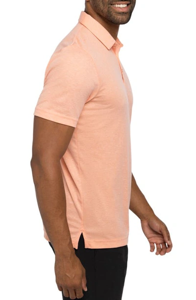 Travis Mathew Mucho Gusto Solid Polo Shirt In Heather Melon