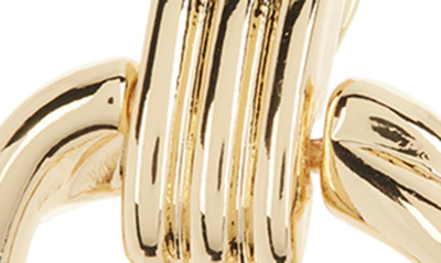 Shop Anne Klein Doorknocker Clip Earrings In Gold