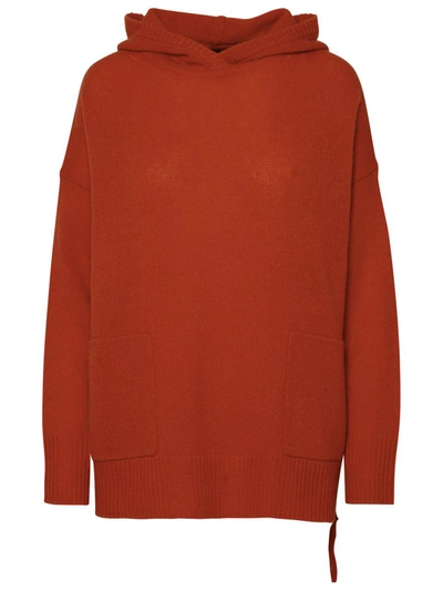 Shop 360cashmere 360 Cashmere 'khloe' Brick Cashmere Sweatshirt In Orange