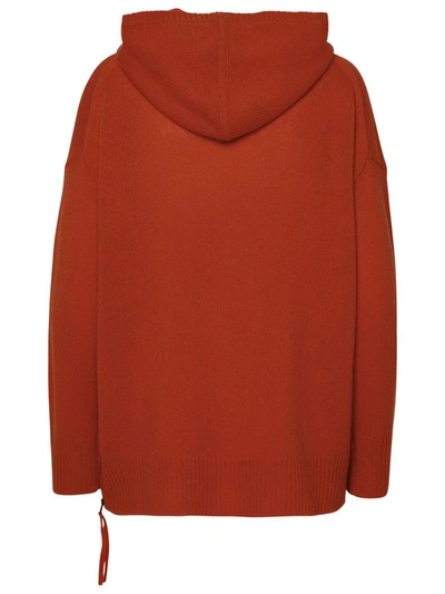 Shop 360cashmere 360 Cashmere 'khloe' Brick Cashmere Sweatshirt In Orange