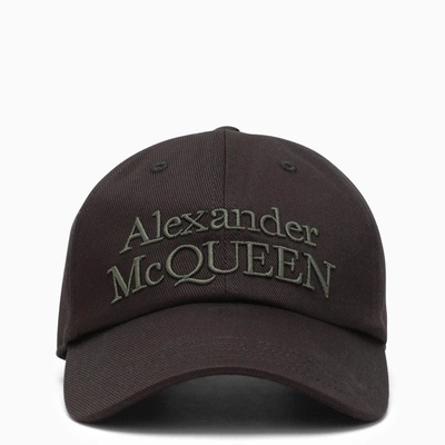 Shop Alexander Mcqueen Embroidered-logo Cap In In Black