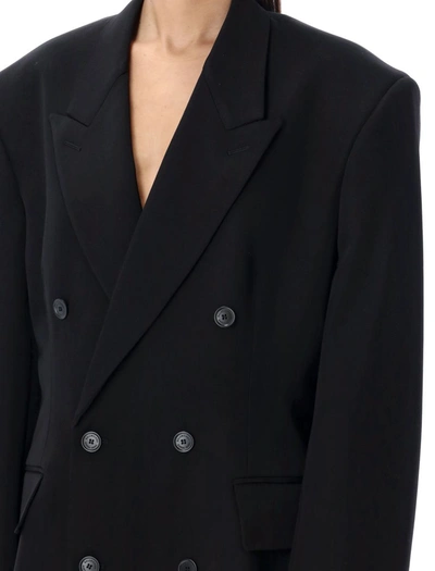 Shop Balenciaga Clinched Jacket In Black