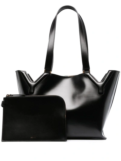 Shop Boyy Yy West Leather Shopping Bag In Black