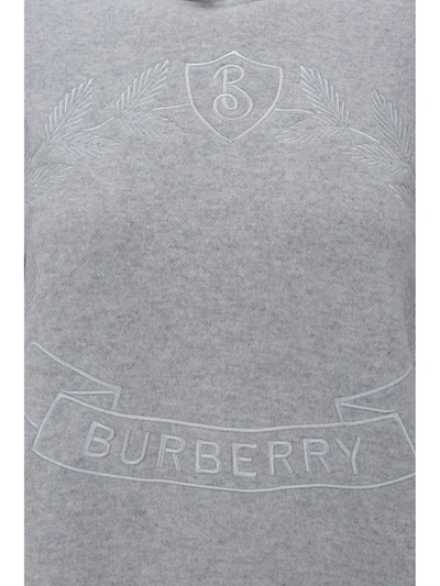Shop Burberry Sweatshirts In Light Grey Melange
