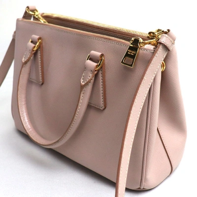 Shop Prada Galleria Pink Leather Shopper Bag ()