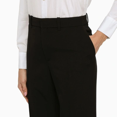 Shop Chloé Flared Trousers In Black