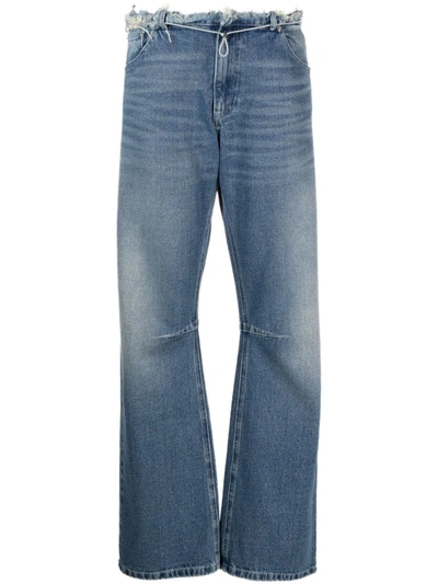 Shop Cormio Straight Low-waisted Jeans Clothing In Blue