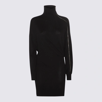 Shop Isabel Marant Black Viscose-wool Blend Gaelys Dress