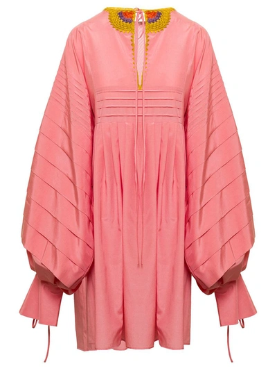 Shop Mario Dice Woman's Pink Cotton Blend Dress