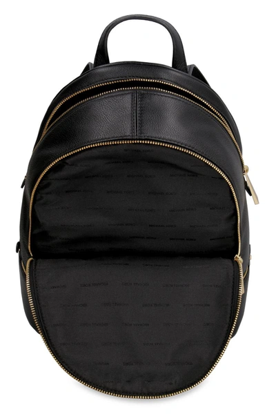 Shop Michael Michael Kors Michael Kors Rhea Leather Medium Backpack In Black