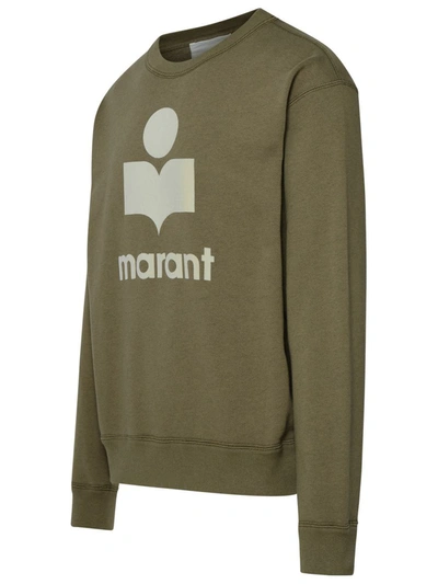 Shop Isabel Marant Mikoy Sweatshirt In Khaki Cotton Blend In Green