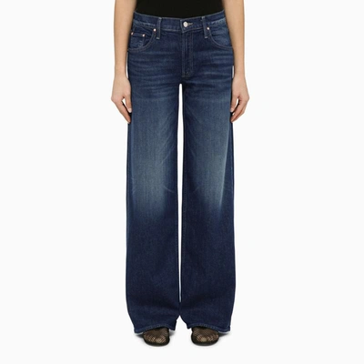 Shop Mother Jeans The Down Low Spinner Heel In Denim In Blue