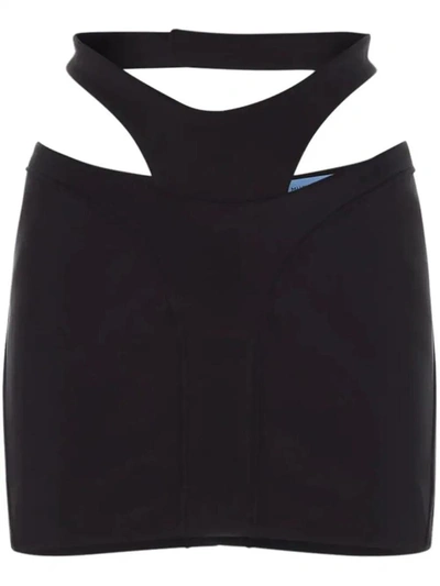 Shop Mugler Miniskirt With Cut-out In Black