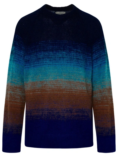 Shop Laneus Multicolor Mohair Blend 'degradé' Sweater