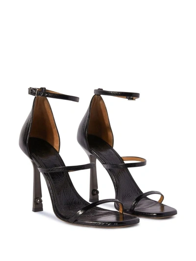 Shop Off-white Strappy Sandals In Black