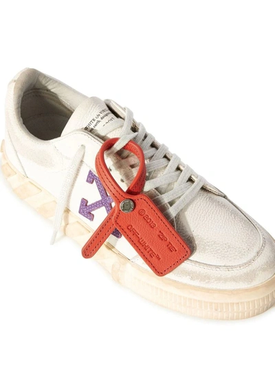 Shop Off-white Vulcanized Sneakers With Worn Effect