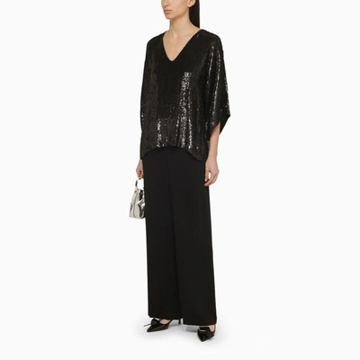 Shop P.a.r.o.s.h . Sequin Blouse In Black