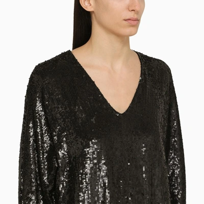 Shop P.a.r.o.s.h . Sequin Blouse In Black