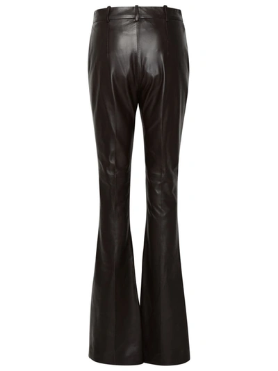Shop Attico The  Piaf Pants In Brown Leather