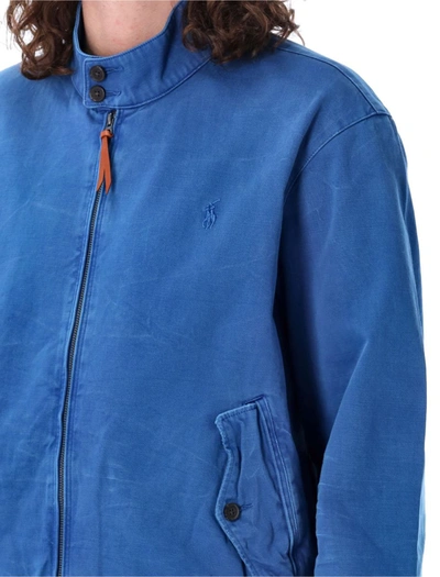 Shop Polo Ralph Lauren Bomber Jacket In Heritage Blue