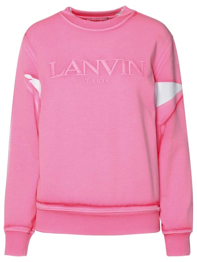 Shop Lanvin Rose Cotton Sweatshirt In Pink