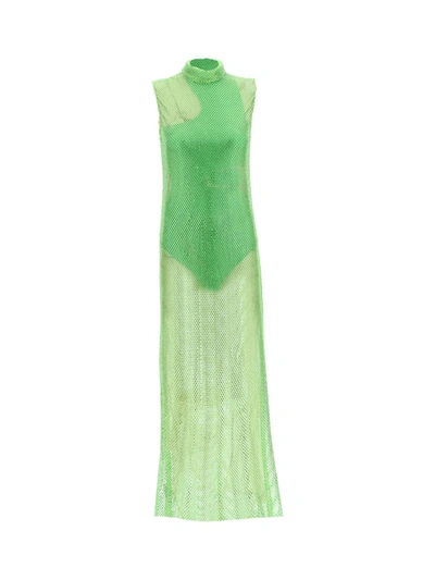 Shop Stella Mccartney Dresses In Green Fluo