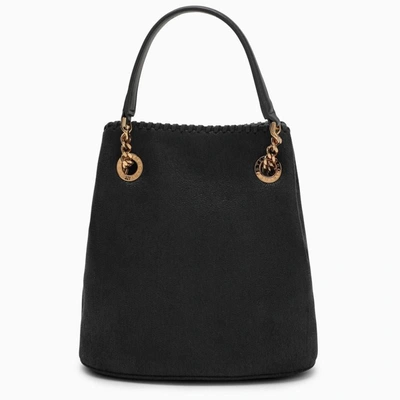 Shop Stella Mccartney Falabella Slate Coloured Bucket Bag In Grey