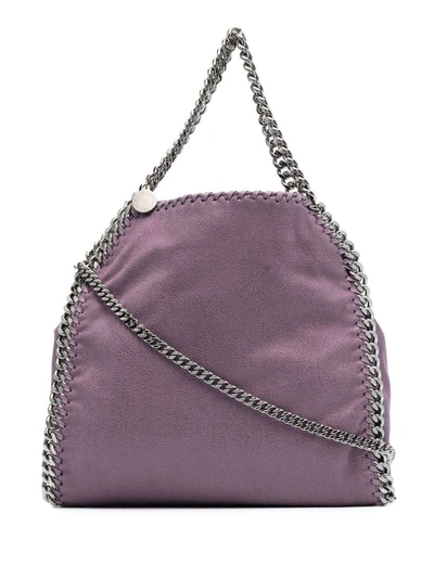 Shop Stella Mccartney Mini 'falabella' Tote Bag In Purple