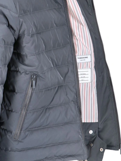 Shop Thom Browne Down Jacket 4bar In Grey